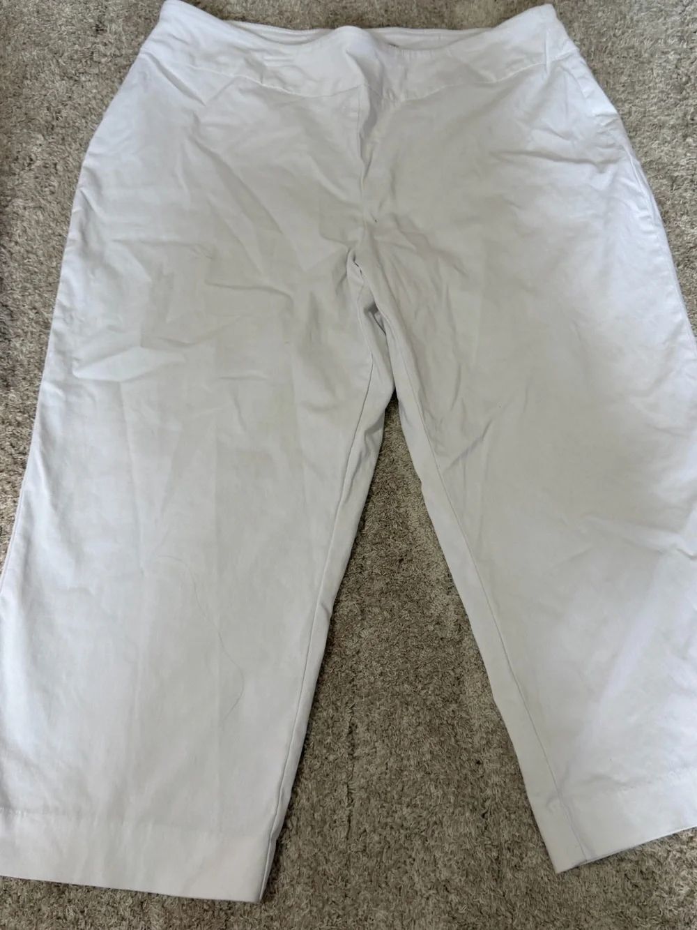 Dana Buchman Pull on Capri Pants White Size Large